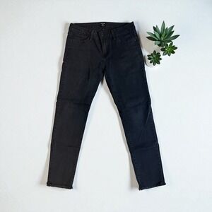 JUSTBLACK Black Denim Jeans‎ Size 28 Raw Hem Ankle Skinny Made USA Midrise